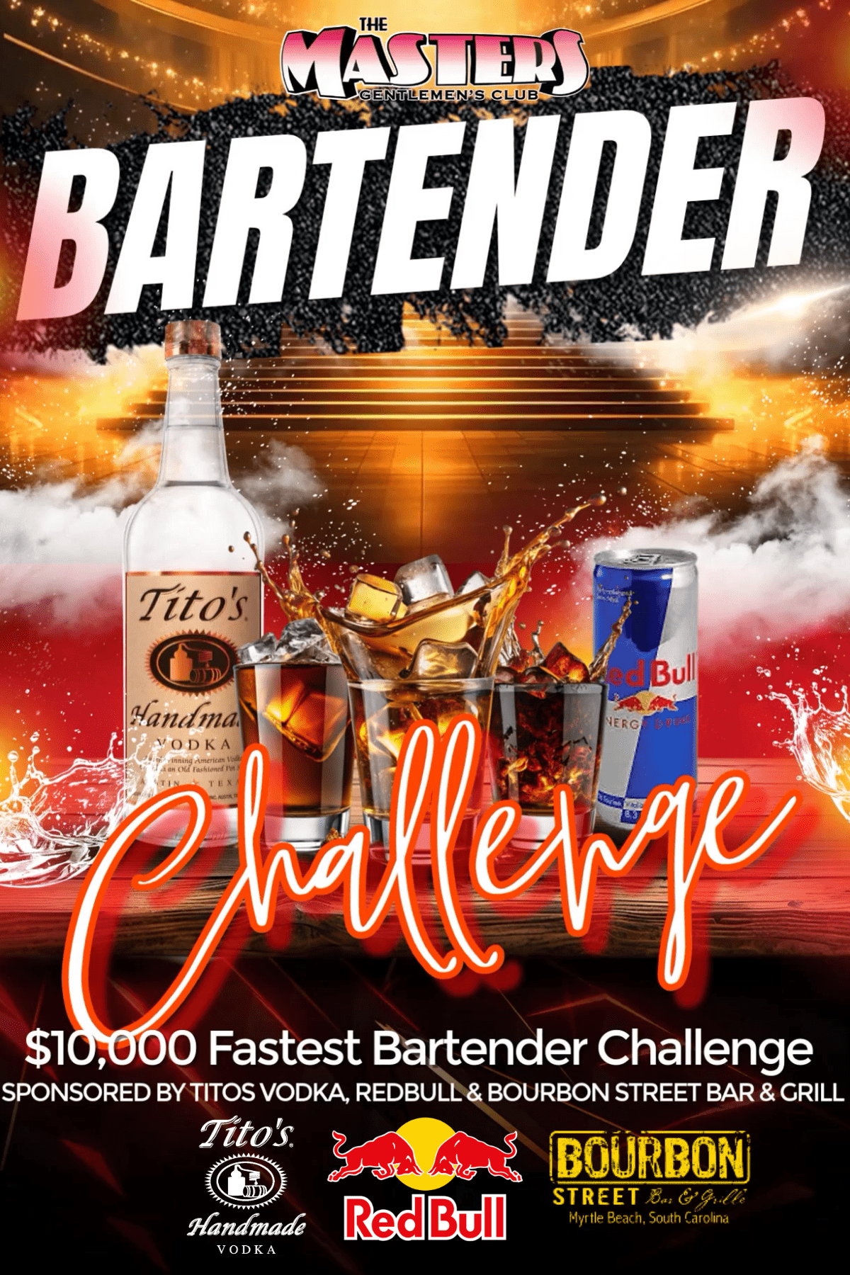 Qualifying: $10,000 Fastest Bartender Challenge at MASTERS Strip Club