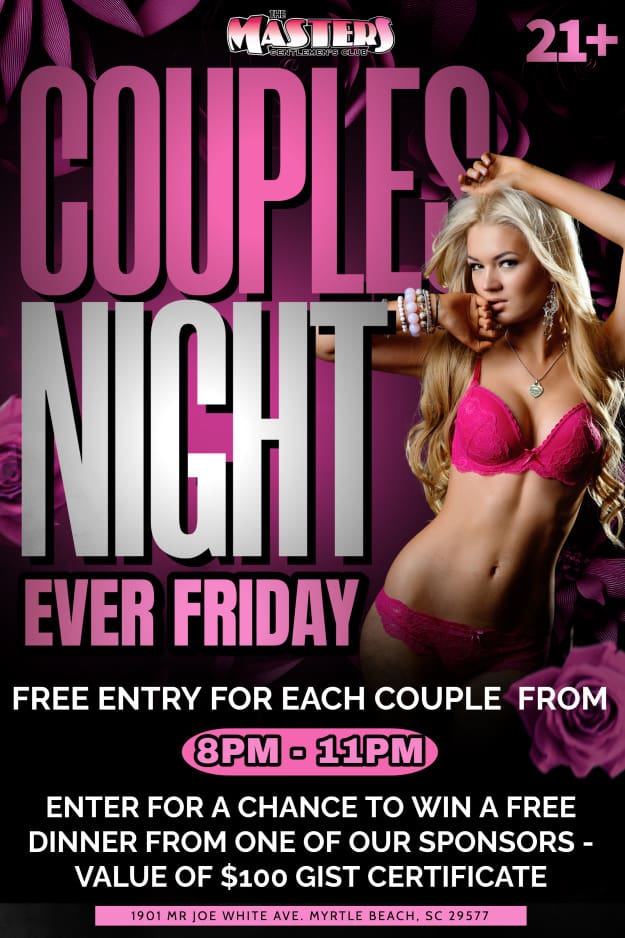 masters gentleman's club, masters club, gentleman's club, Myrtle Beach, Myrtle Beach South Carolina, Myrtle Beach SC, strip club, club, food menu, dine-in, food, girls, nightclub, night club, dancers, strippers